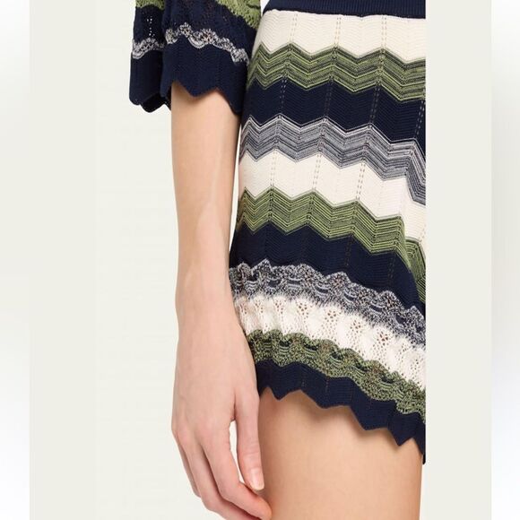 NWT Ramy Brook Katharine Wavy Knit Shorts Medium - Picture 3 of 13